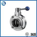 DN25 1Inch Sanitary Stainless Steel SS304 SS316L  DIN Butterfly Valve